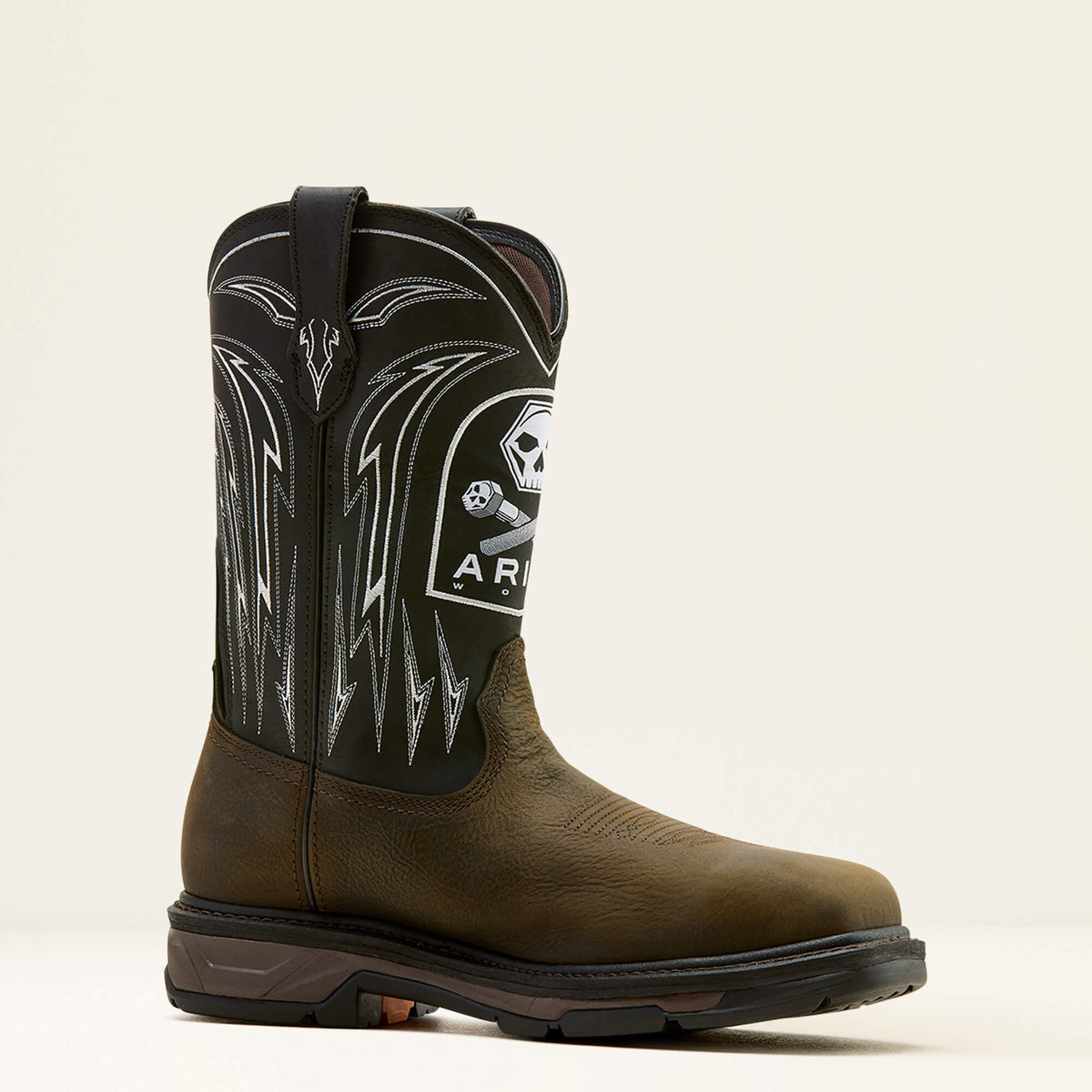 WorkHog XT Bolt Skull Waterproof Wide Square Toe Carbon Toe Work Boot Men | Ariat for sale