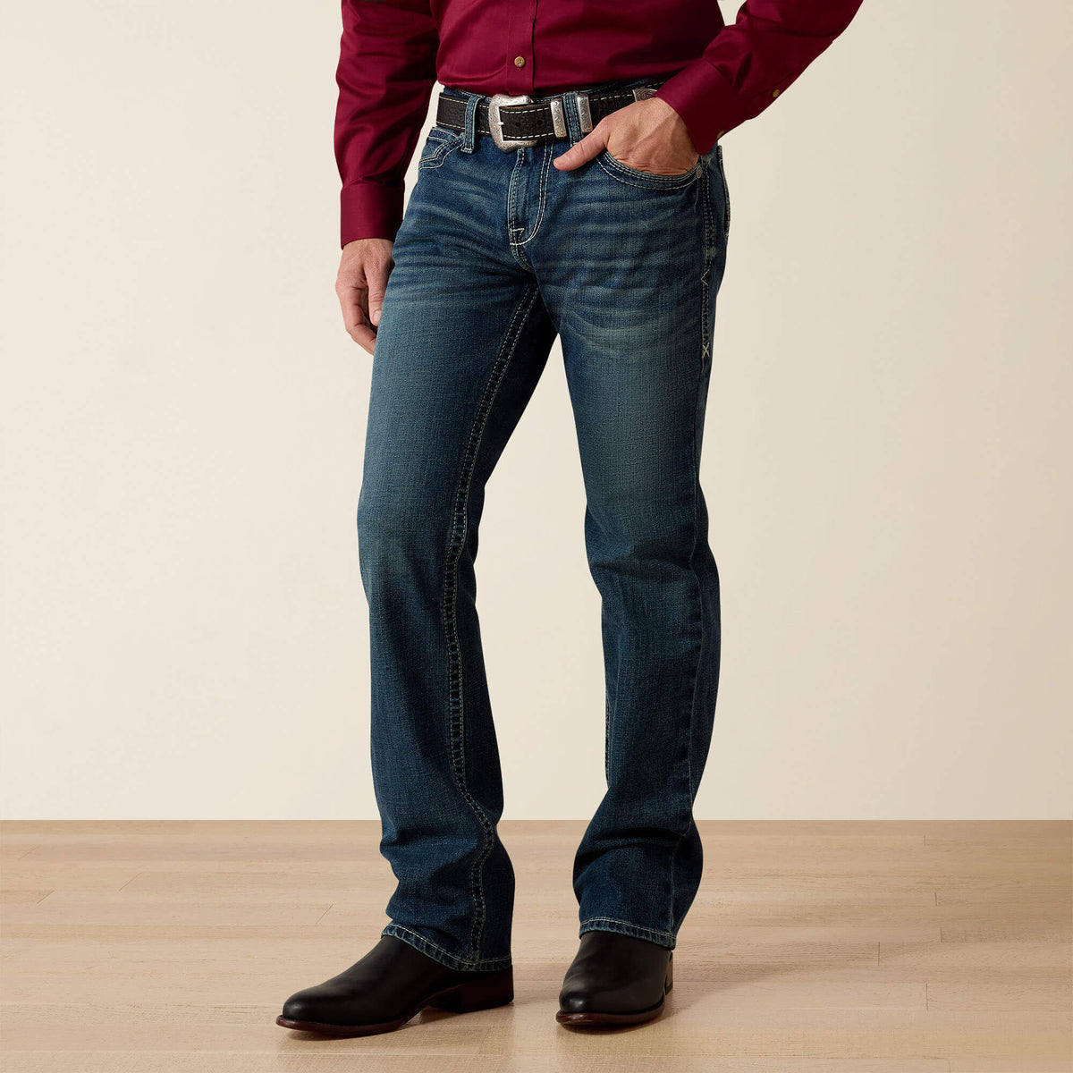 M7 Rocker Stretch Coltrane Stackable Straight Leg Jean Men | Ariat online shop