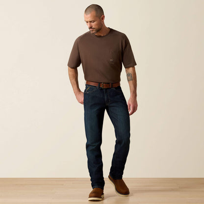 Rebar M4 Relaxed DuraStretch Basic Stackable Straight Leg Jean Men | Ariat sale