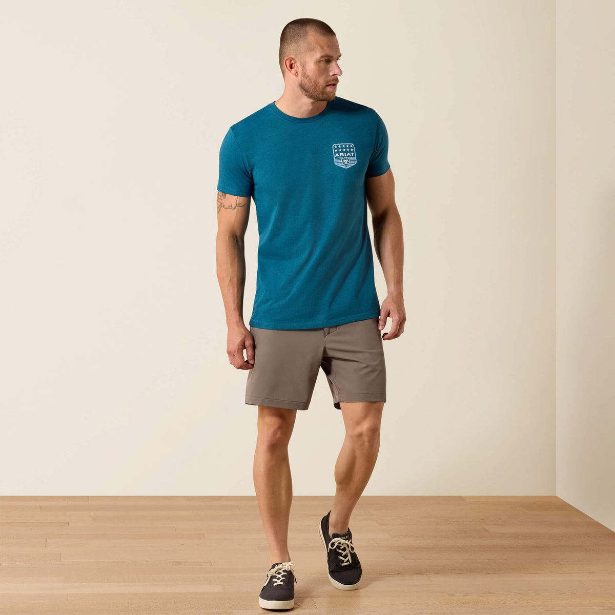 Ariat Stripe Patriotic Badge T-Shirt Men | Ariat for sale