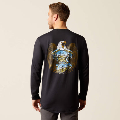 Rebar Workman Chrome Moto Eagle T-Shirt Men | Ariat sale