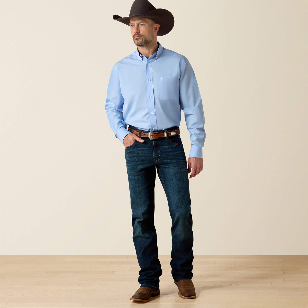 Wrinkle Free Solid Classic Fit Shirt Men | Ariat discount