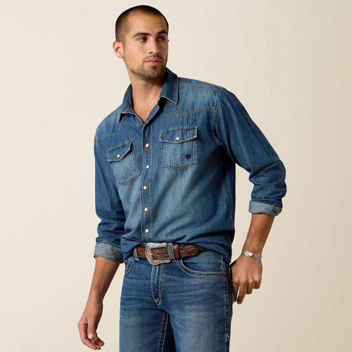Denim Retro Fit Shirt Men | Ariat for sale