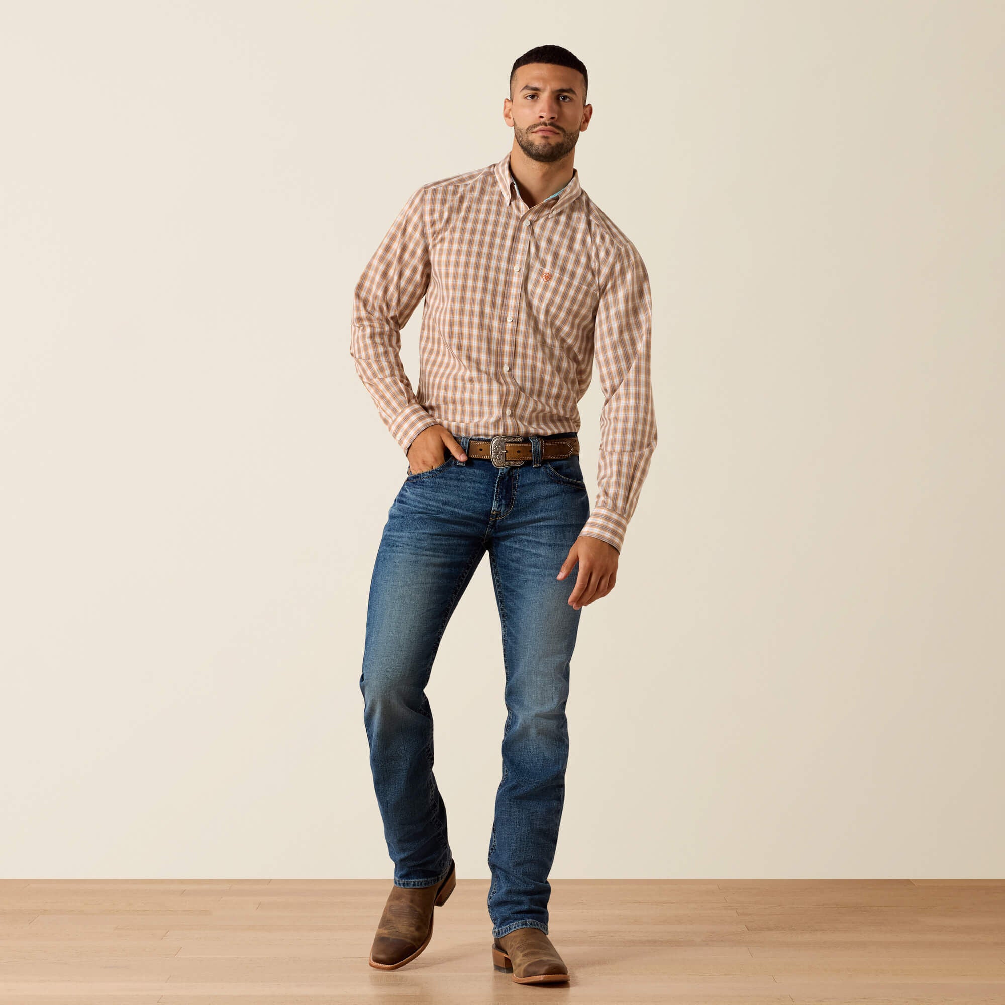 Wrinkle Free Ayden Fitted Shirt Men | Ariat discount