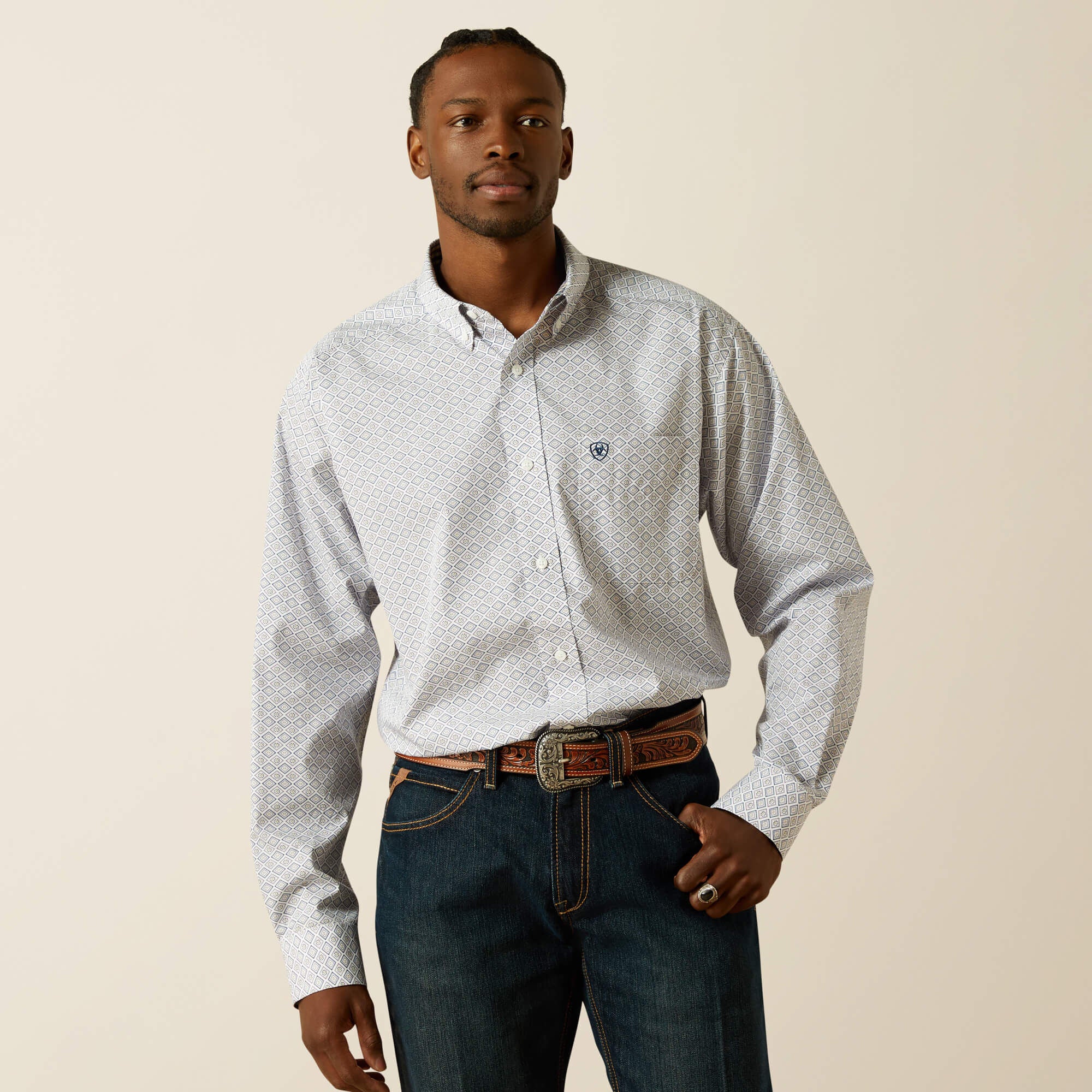 Wrinkle Free Declan Classic Fit Shirt Men | Ariat for sale