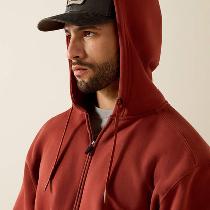 Rebar Lightweight Label Full Zip Hoodie Men | Ariat for sale