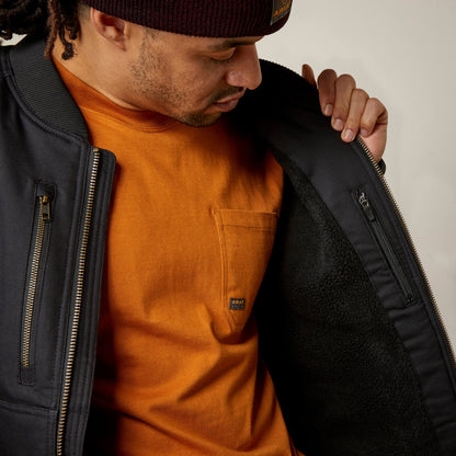 Rebar Stretch Canvas Bomber Jacket Men | Ariat for sale