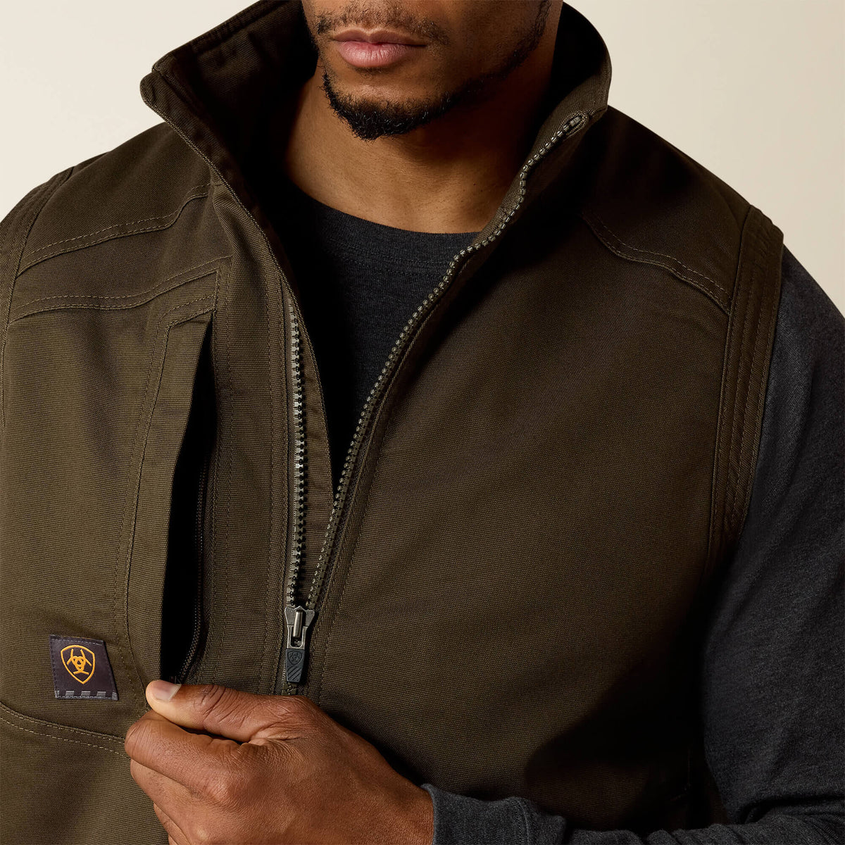 Rebar Washed DuraCanvas Insulated Vest Men | Ariat outlet