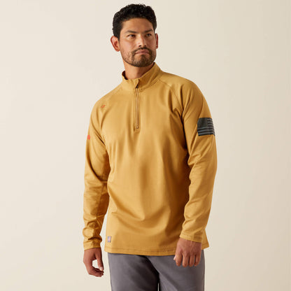 FR Combat Stretch Patriot 1/4 Zip Work Shirt Men | Ariat for sale