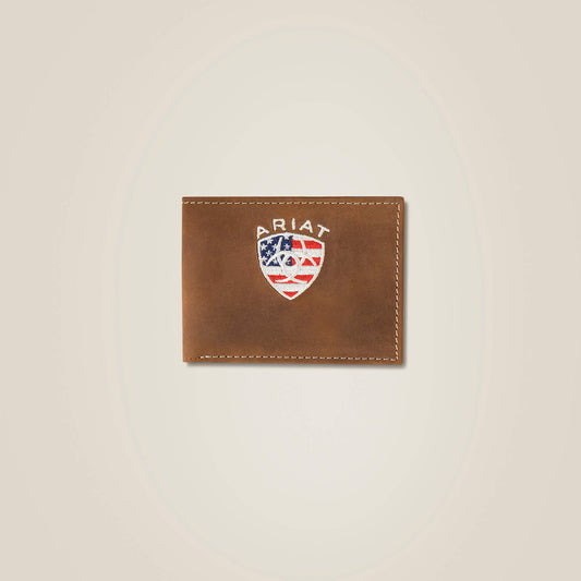 Flag Shield Bifold Wallet Men | Ariat on sale