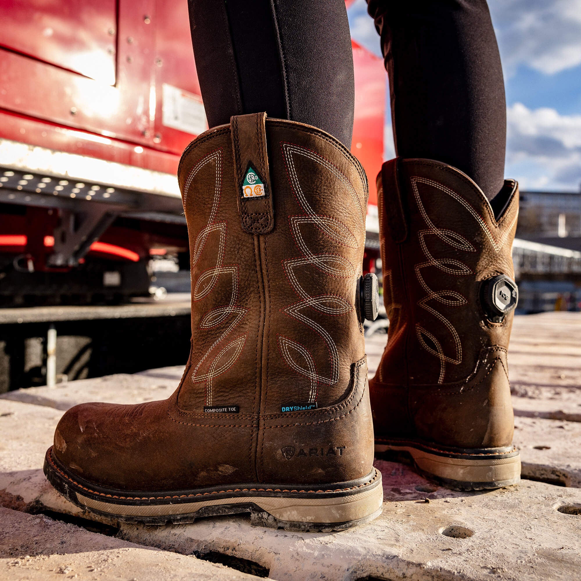 Riveter Pull-On BOA CSA Waterproof Composite Toe Work Boot Women | Ariat for sale