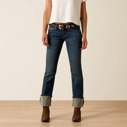 R.E.A.L. Mid Rise Stretch Icon Stackable Straight Leg Jean Women | Ariat for sale