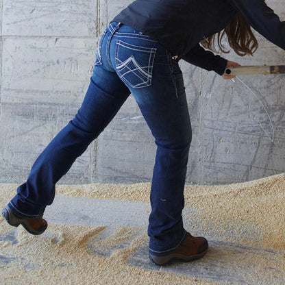 R.E.A.L. Mid Rise Stretch Whipstitch Boot Cut Jean Women | Ariat online