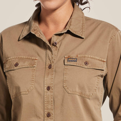 Rebar Washed Twill Work Shirt Women | Ariat discount