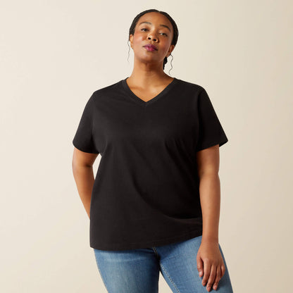 Rebar Cotton Strong Standard V-Neck T-Shirt Women | Ariat sale