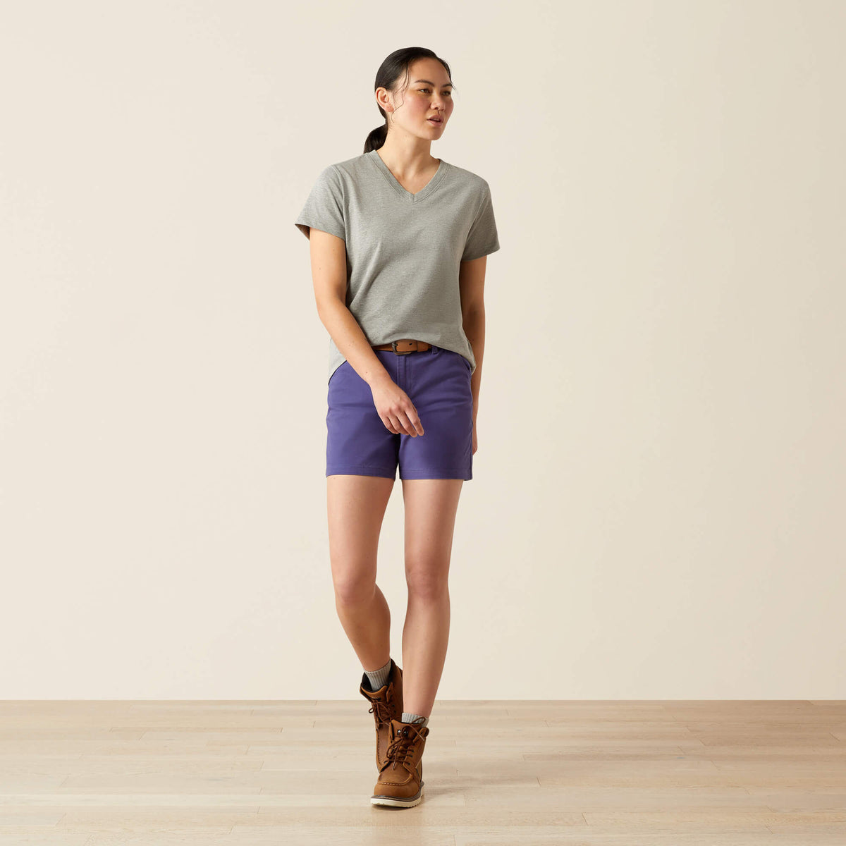 Rebar Cotton Strong Standard V-Neck T-Shirt Women | Ariat discount