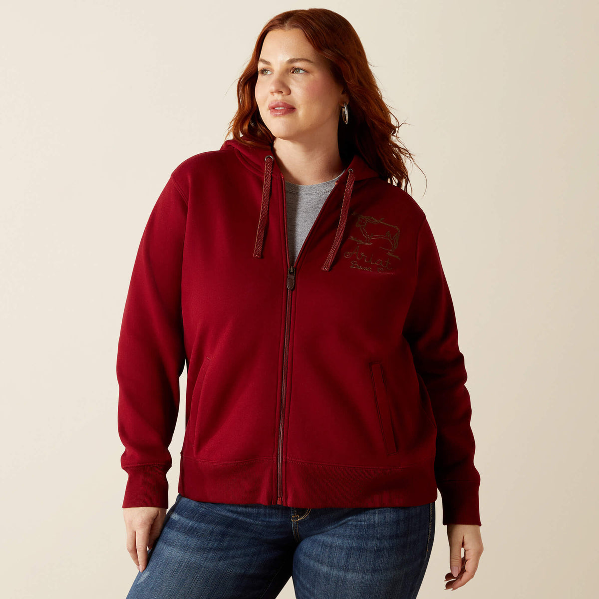 Stitched Full Zip Hoodie Women | Ariat discount