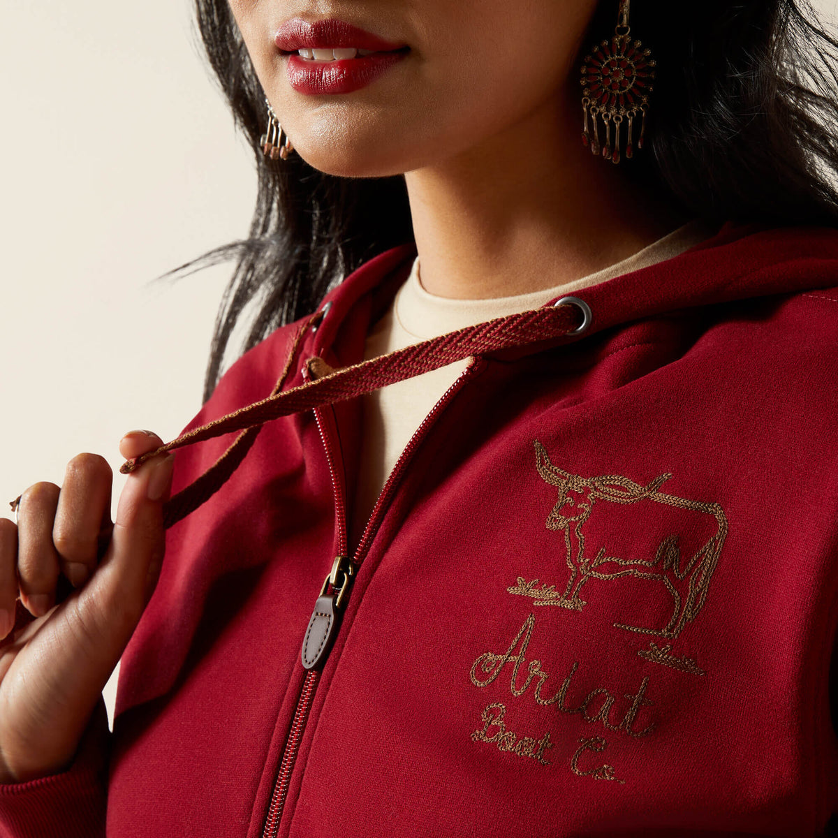 Stitched Full Zip Hoodie Women | Ariat discount
