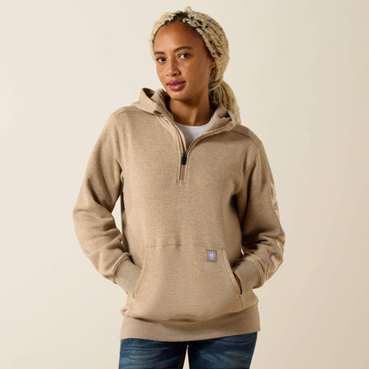 Rebar Lightweight Logo 1/2 Zip Hoodie Women | Ariat online