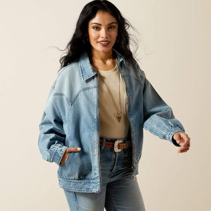Cheyenne Denim Bomber Jacket Women | Ariat online