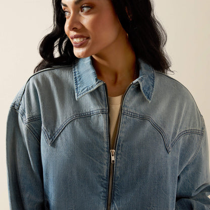Cheyenne Denim Bomber Jacket Women | Ariat online