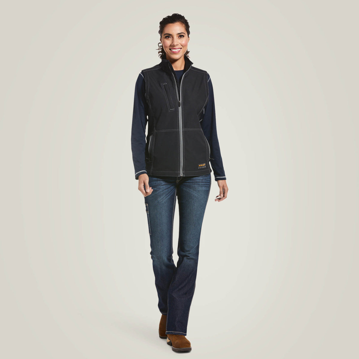 Rebar Stretch Canvas Softshell Vest Women | Ariat for sale