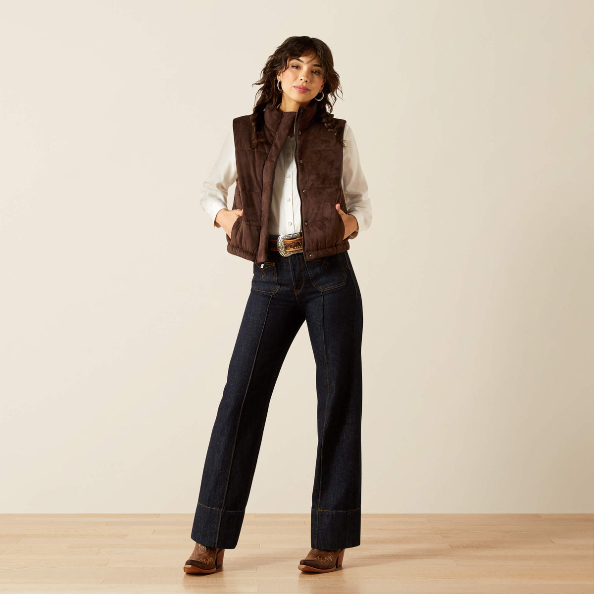 Swirls Faux Leather Vest Women | Ariat sale