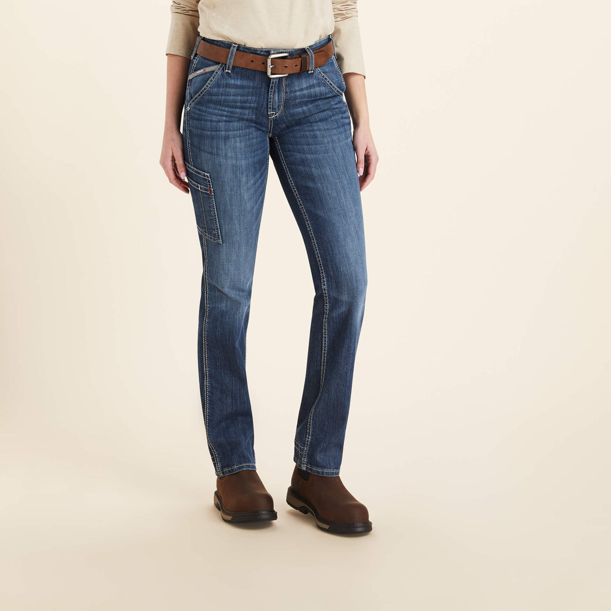 FR Perfect Rise DuraLight Stretch Cell Phone Pocket Straight Jean Women | Ariat for sale
