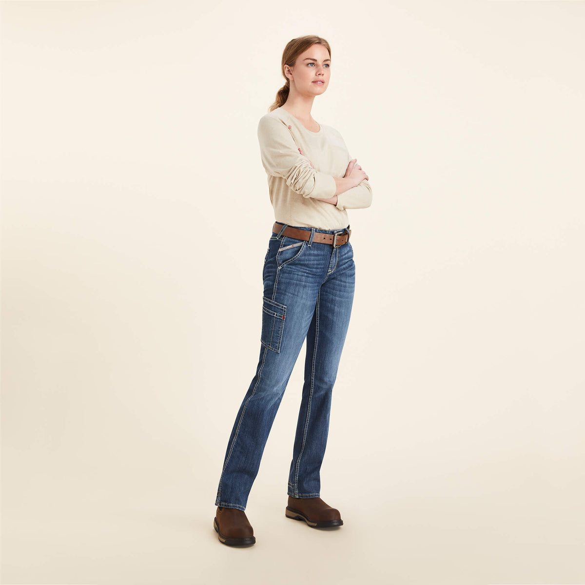 FR Perfect Rise DuraLight Stretch Cell Phone Pocket Straight Jean Women | Ariat for sale