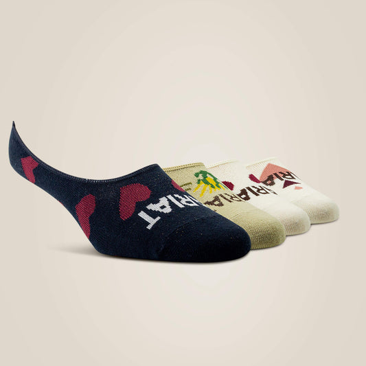 No Slip No Show Sock 2 Pair Multi Color Pack Women | Ariat outlet