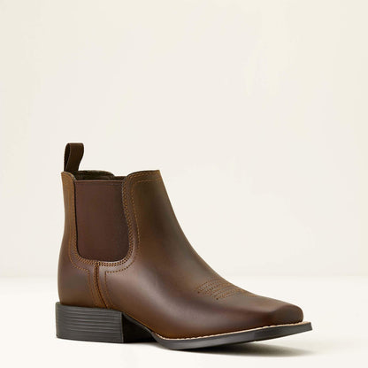 Booker Chelsea Wide Square Toe Western Boot Kids | Ariat sale