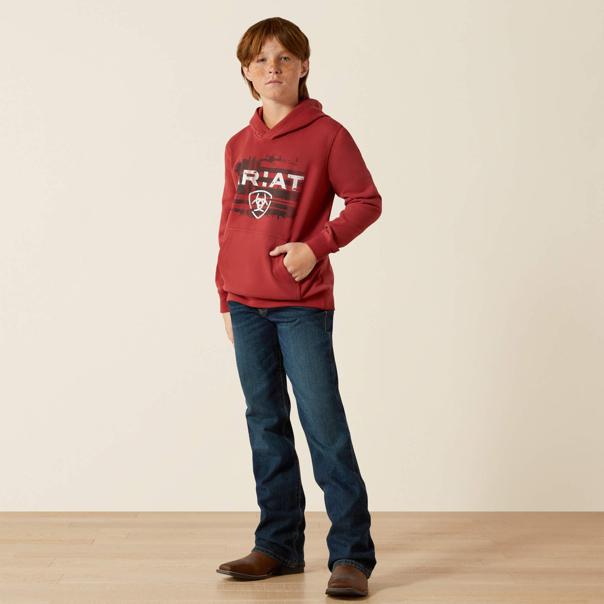 Ariat Liquid Stamp Flag Hoodie Kids | Ariat on sale