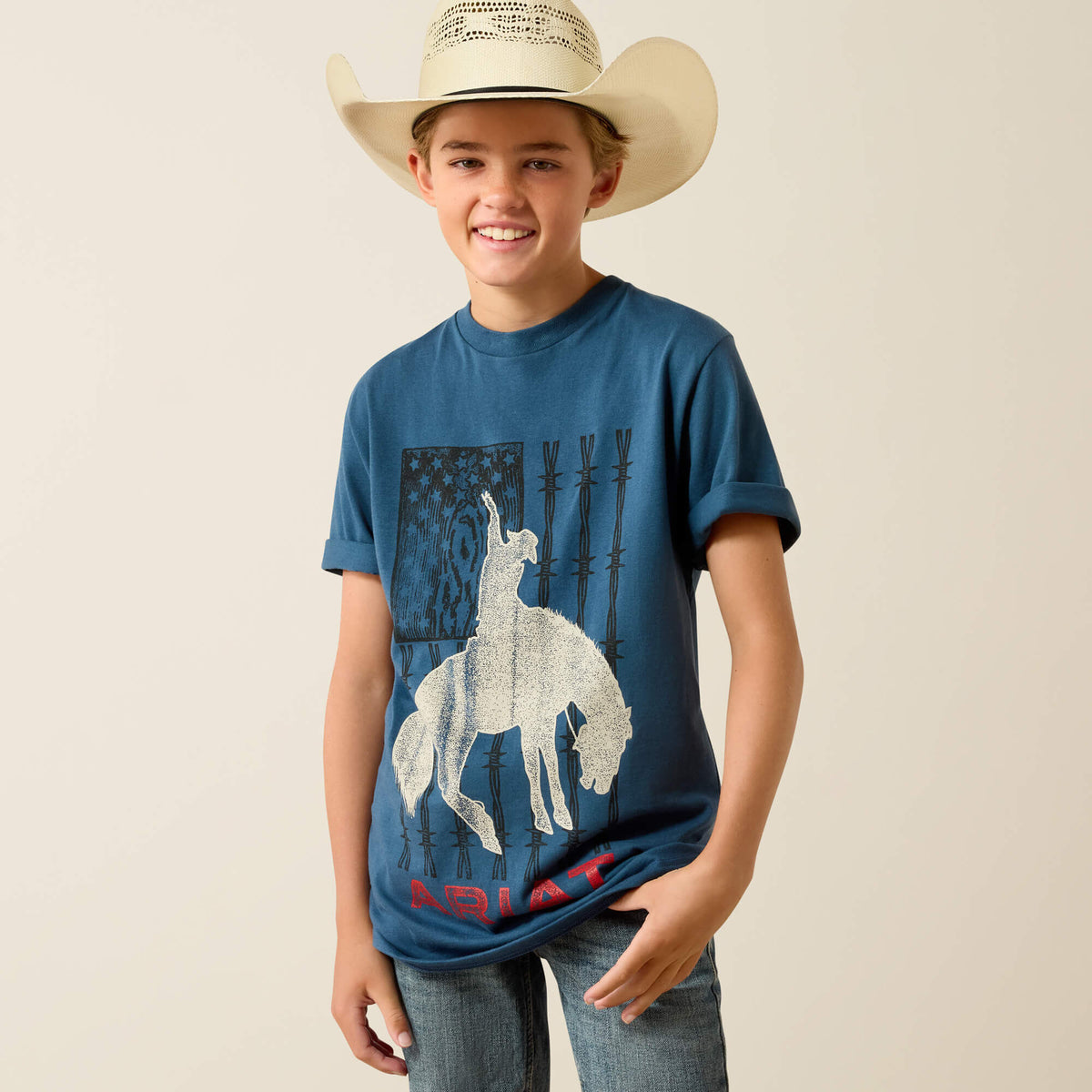 Ariat Flag Bronco T-Shirt Kids | Ariat outlet