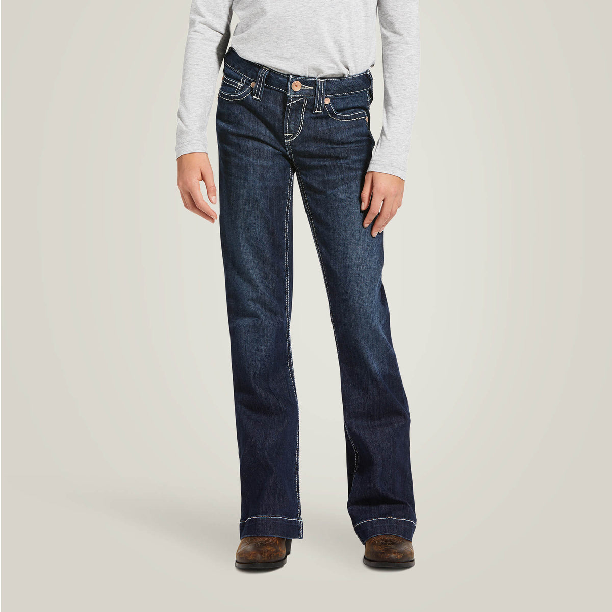 Trouser Mid Rise Stretch Ella Wide Leg Jean Kids | Ariat online shop