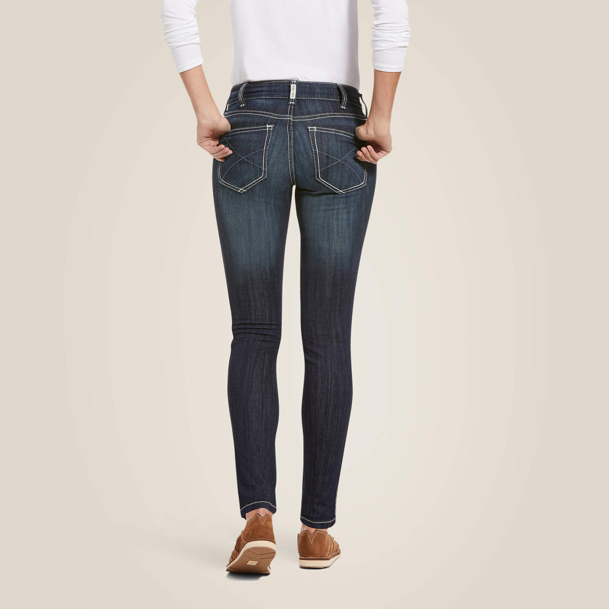 R.E.A.L. Mid Rise Stretch Outseam Ella Skinny Jean Trends | Ariat outlet